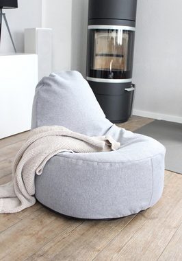 pushbag Sitzsack kids Chair S fleece grey, für Kinder, waschbar