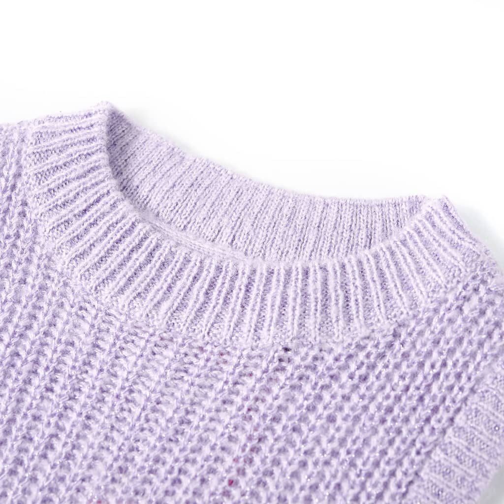 vidaXL Strickweste Kinder-Pulloverweste Gestrickt Helllila 128