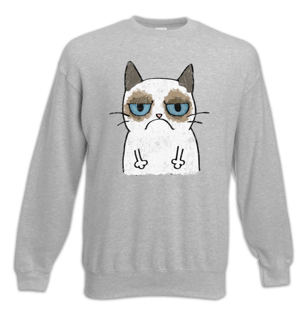 Sweatshirt Grumpy Cat II Sweatshirt Cats Katze Gatto Gamer Games Gaming Nerd