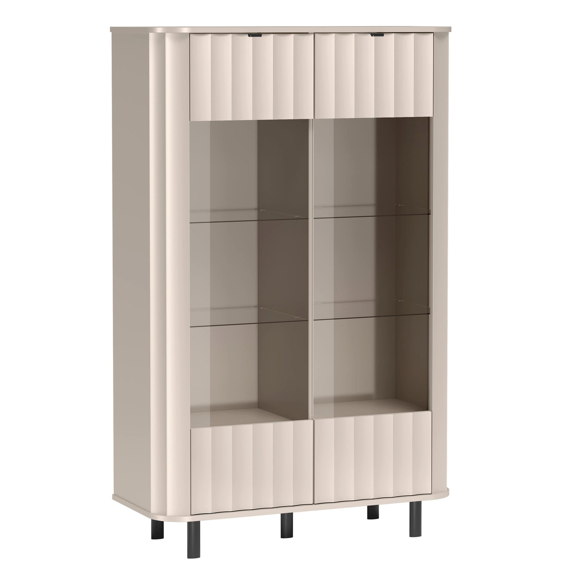 Selsey Standvitrine NOVADO Vitrine eintürig, 65 cm, Kaschmirgrau