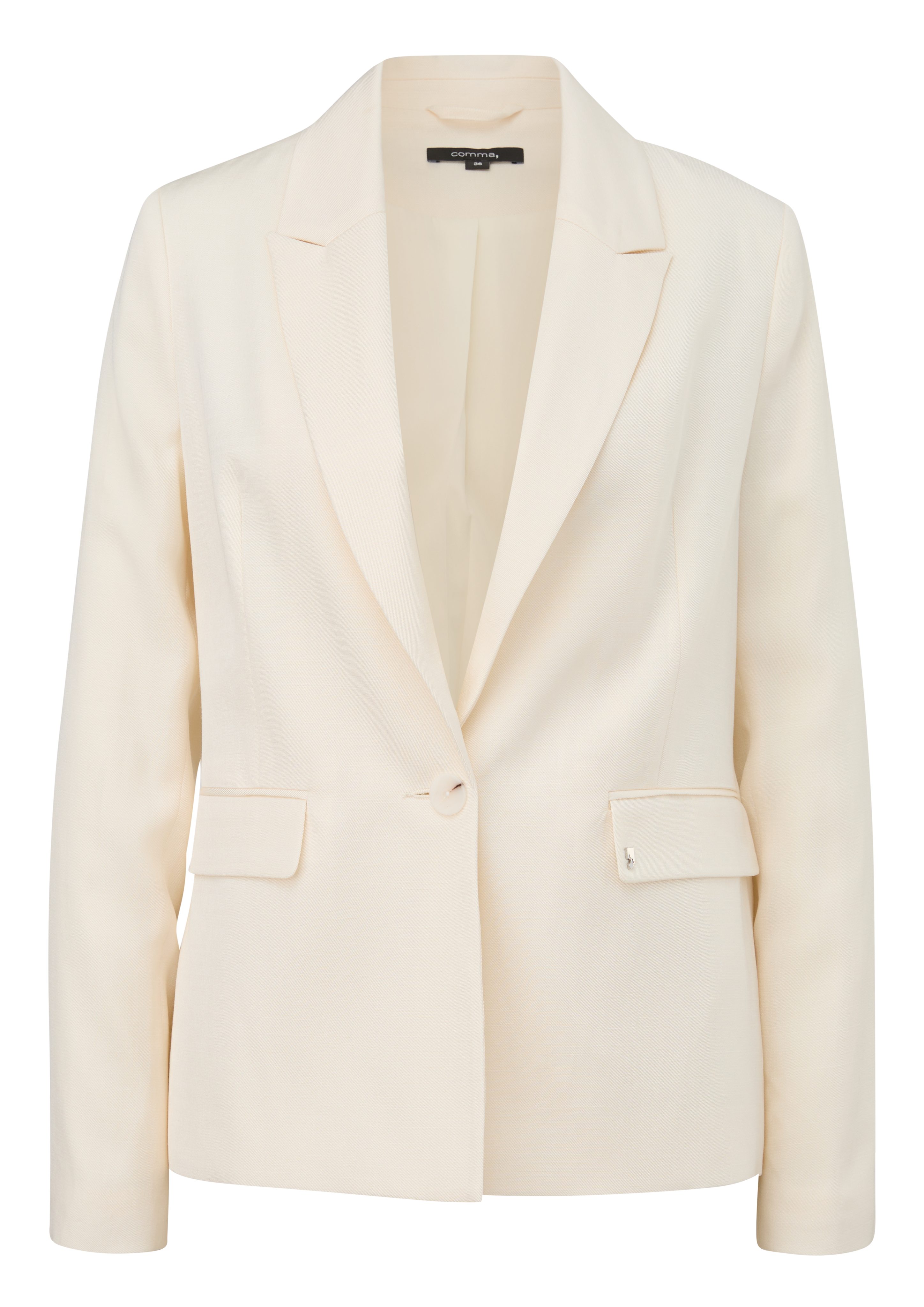 Comma Blusenblazer Blazer aus Leinenmix Logo