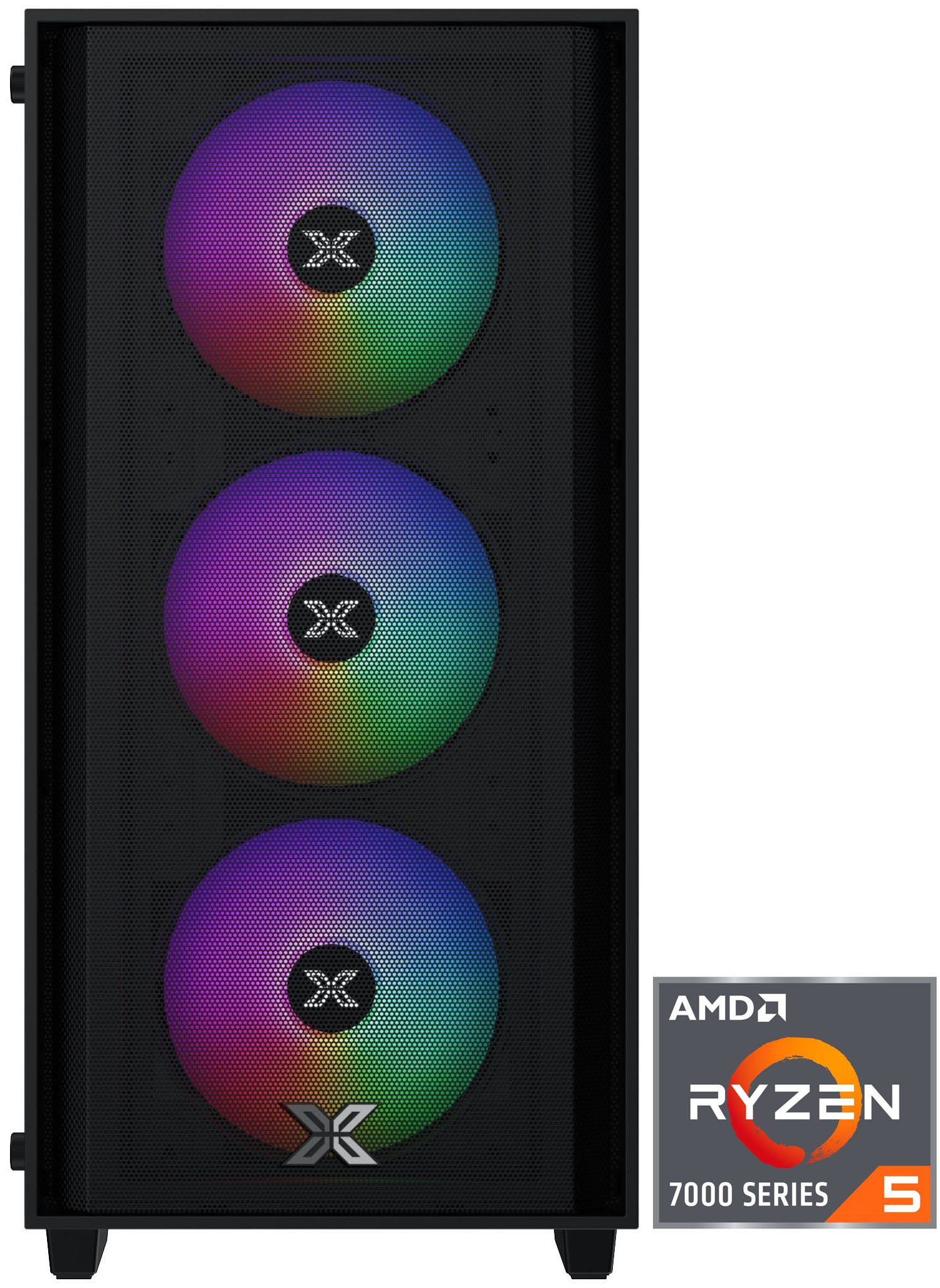 CAPTIVA Highend Gaming R99-619 Gaming-PC (AMD Ryzen 5 7500F, Radeon™ RX 9070 XT, 16 GB RAM, 1000 GB SSD, Luftkühlung)