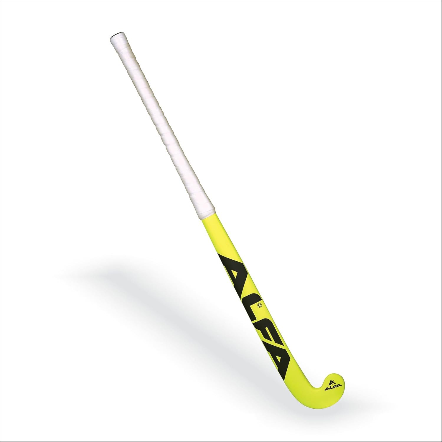ALFA Eishockeyschläger Indoor 10 Hockeyschläger 36,5" Gelb Hybrid Carbon für Halle (Indoor-Feldhockeyschläger für Halle und Hallensport, 36,5", 10 % Carbon Composite, Farbe: Gelb, Dual Core Technologie) Hybrid-Composite, Dual Core, PU-Griff