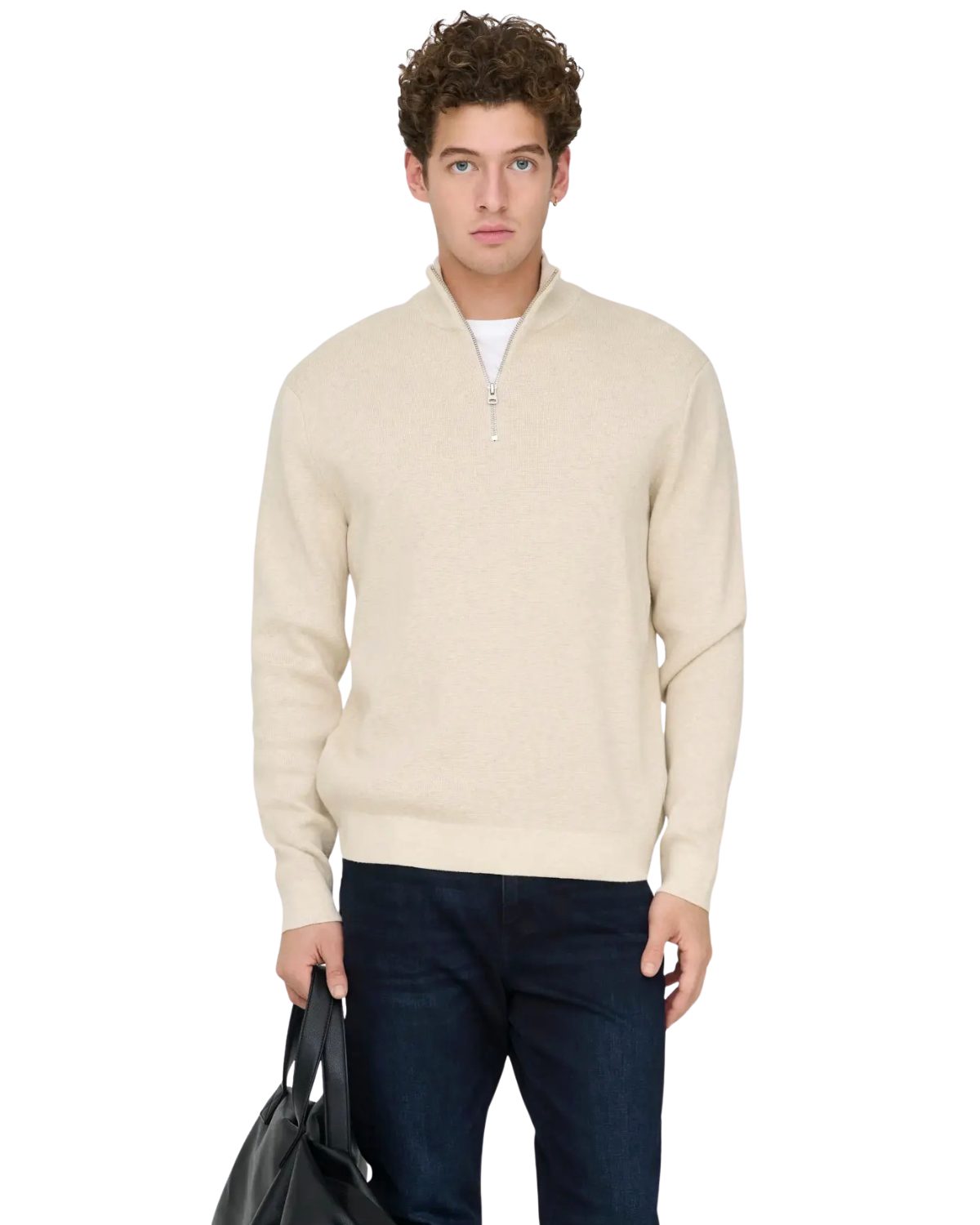 ONLY & SONS Strickpullover mit Stehkragen und Reißverschluss günstig online kaufen