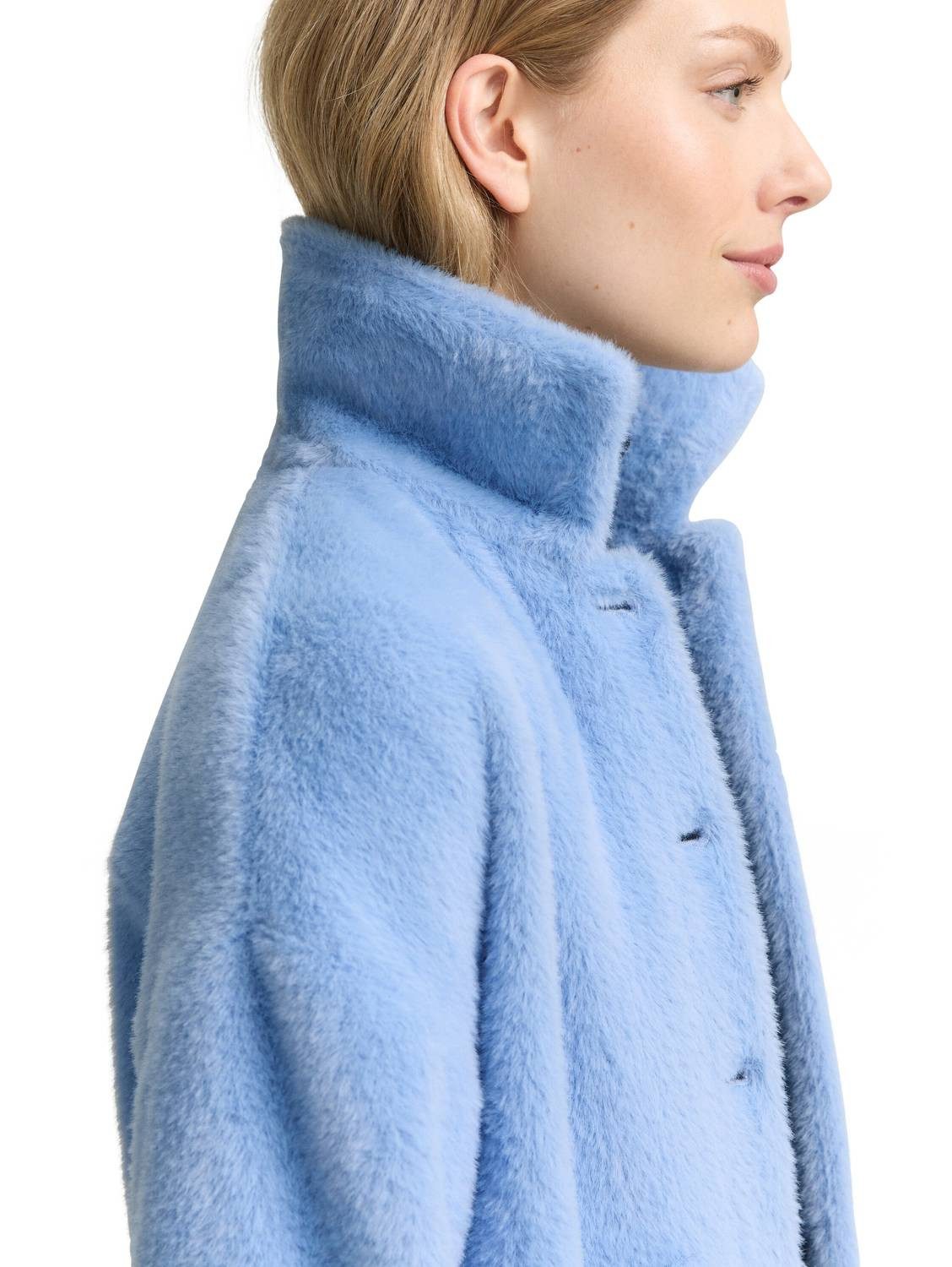 TOM TAILOR Fleecejacke Weiche Jacke mit Kragen Weiche, leichte Qualität für vielseitige Kombinationsmöglichkeiten