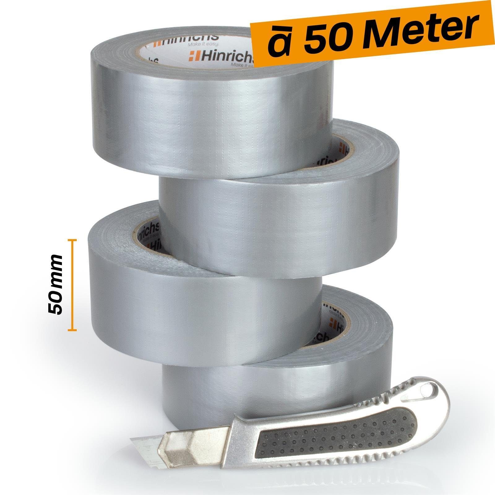 Hinrichs Klebeband 4 Rollen Panzerband silber günstig online kaufen