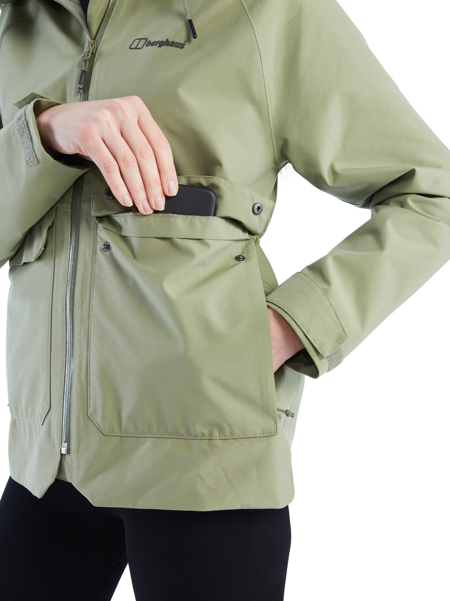 W Berghaus Highraise Jacket Berghaus Damen Anorak Anorak Oil Green