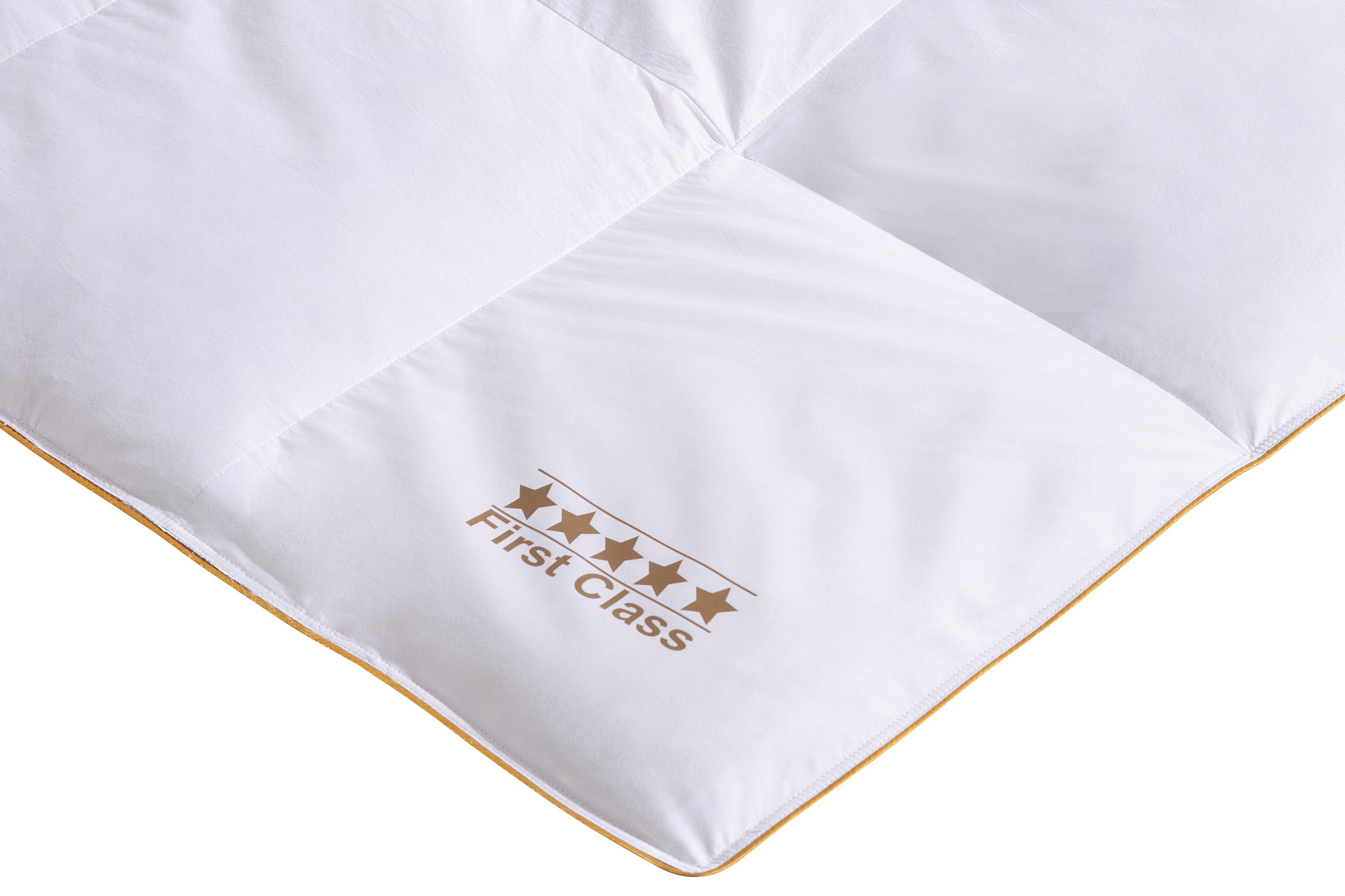 OBB Daunenbettdecke Emilias, Bettdecken für Sommer und Winter, Ganzjahresdecke, Füllung: 90% Daunen, 10%Federn, Bezug: 100% Baumwolle, Bettdecke 135x200 cm, 155x220 cm, weitere Größen, Made in Germany