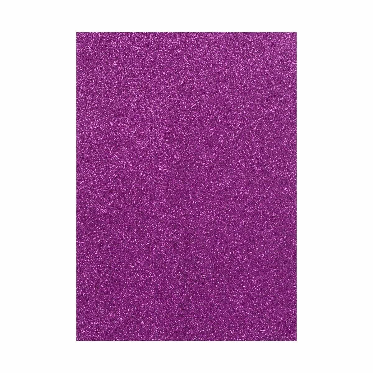 itenga Moosgummi Glitzer Moosgummi Platte - DIN A4 - LILA - 1 Bogen