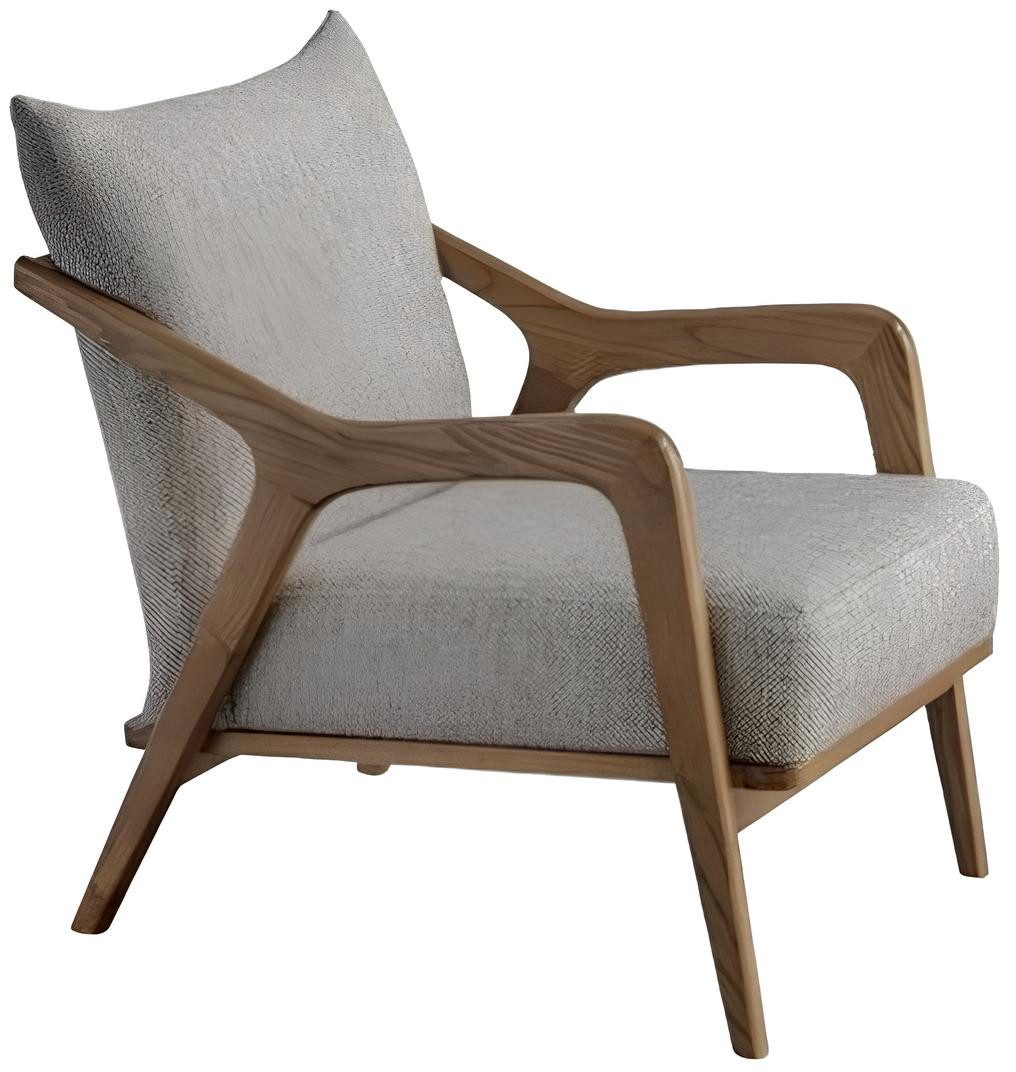 Loungesessel Luxuriöser hellgrauer Loungesessel im modernen Design