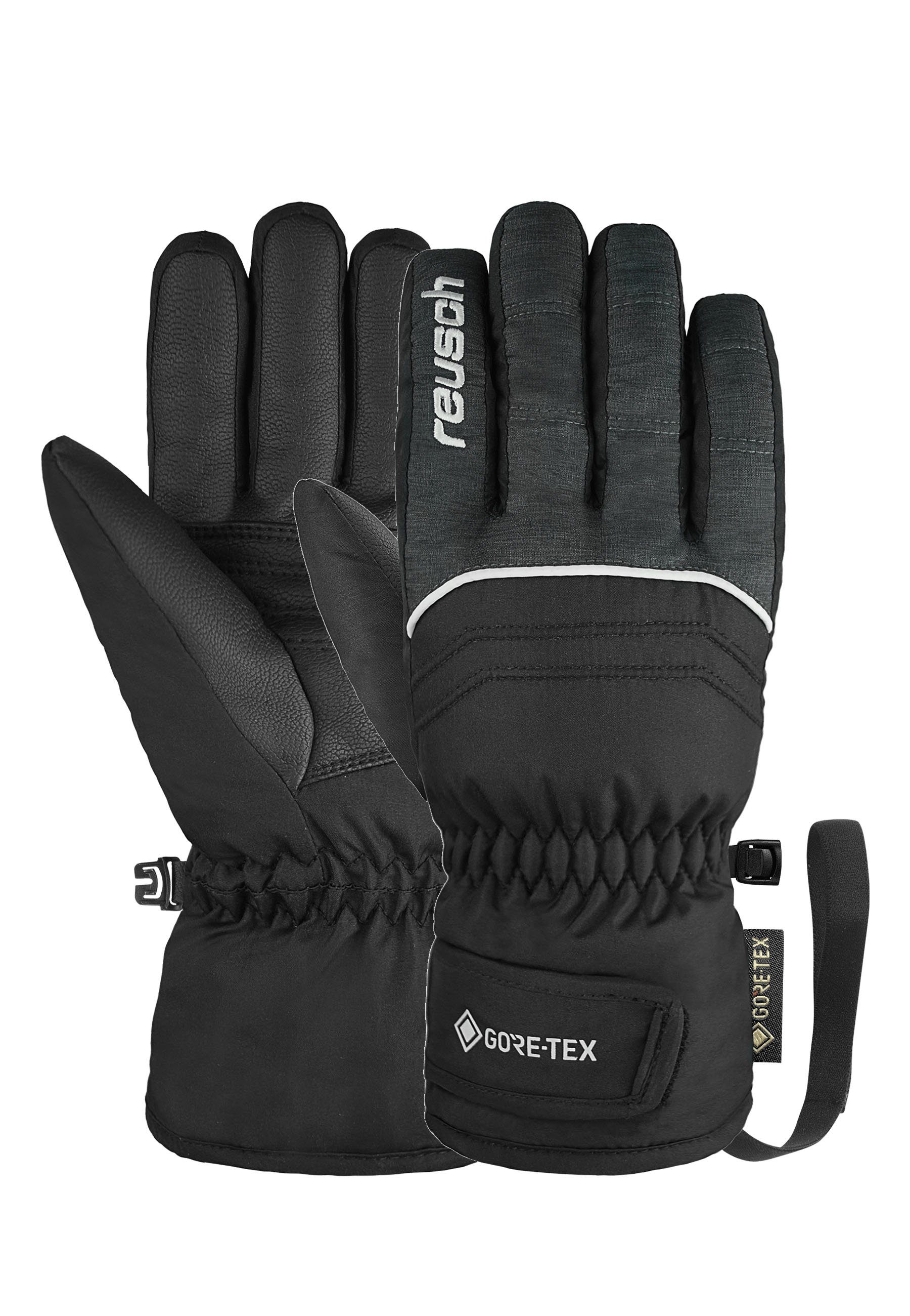 GORE-TEX schwarz-grau Funktionsmembran Skihandschuhe mit Teddy Reusch wasserdichter