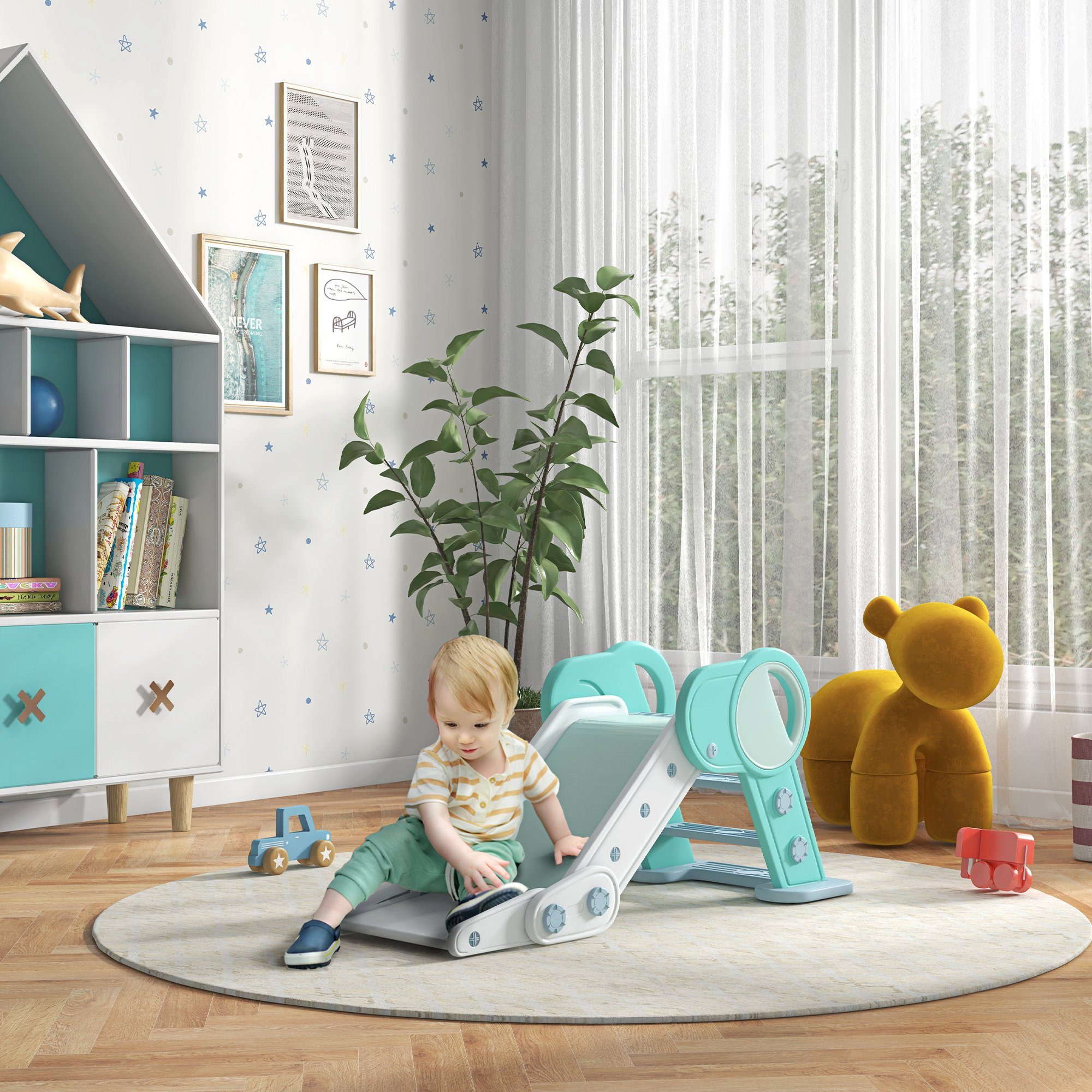 AIYAPLAY Rutscher Klappbar Rutsche, Gartenrutsche für günstig online kaufen