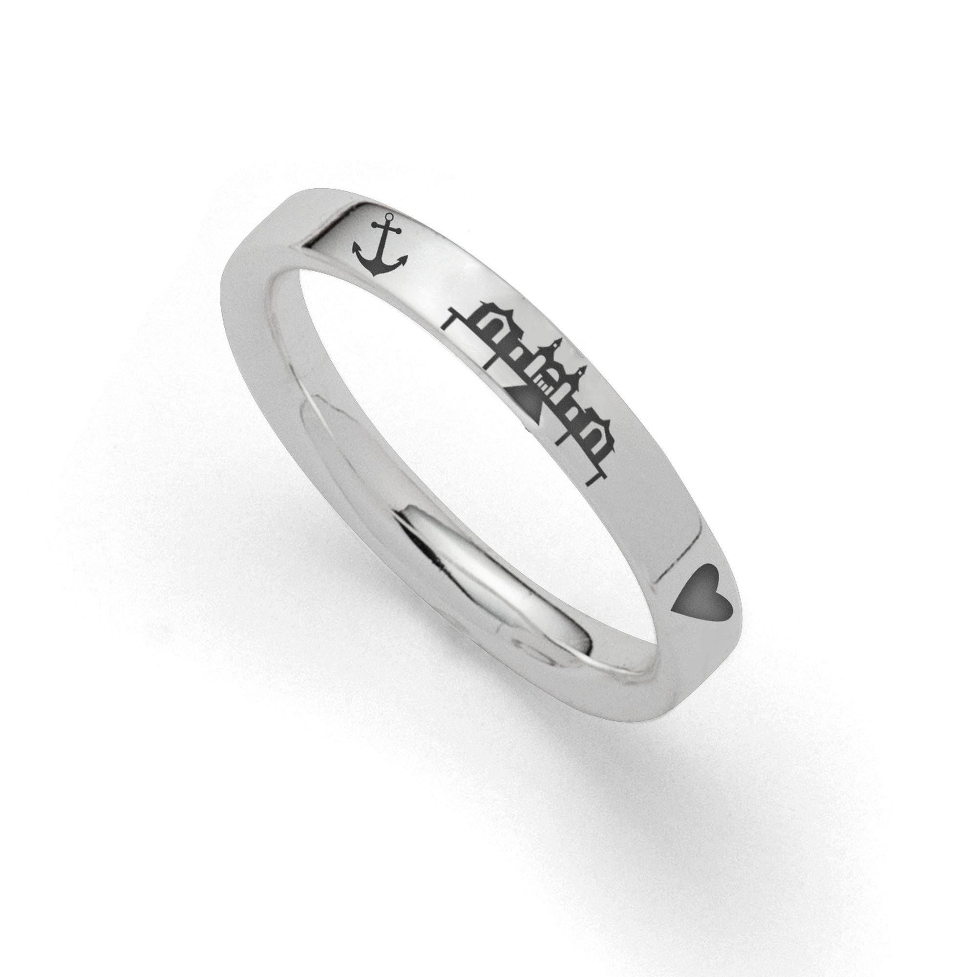 Fingerring DUR Schmuck: Ring "Insel Rügen" der Silberring, 925er Sterlingsilber