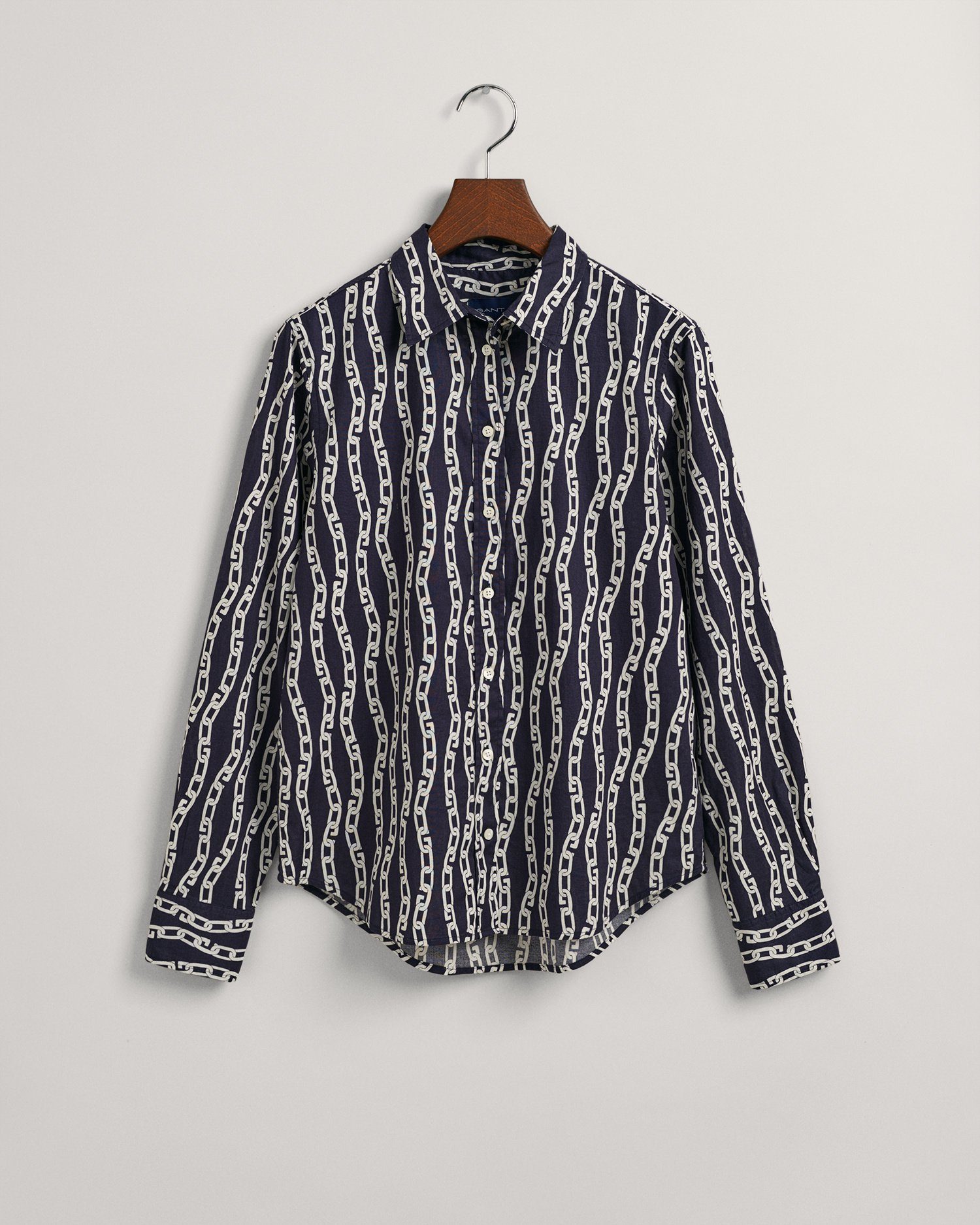 Klassische Bluse Regular Fit Chain Print Bluse aus Baumwoll-Voile