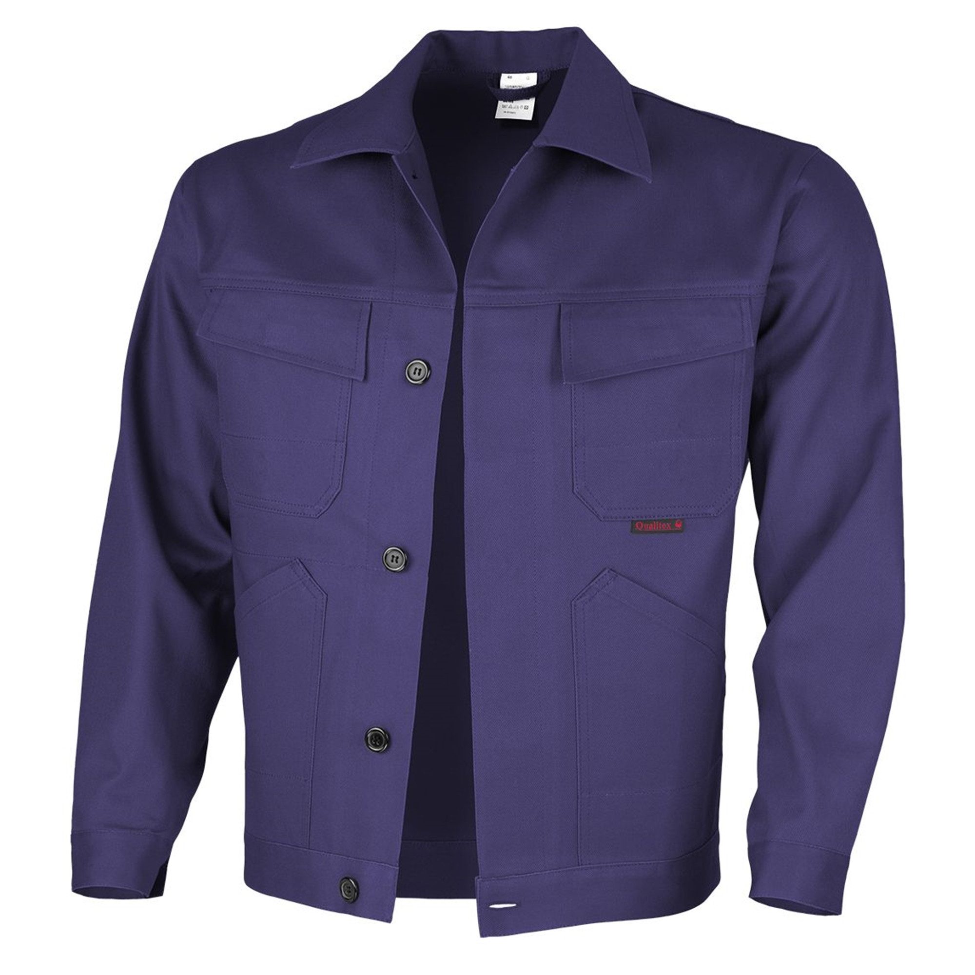 Qualitex Workwear Arbeitsjacke classical Werkstattjacke - BW 270 g - aus reiner Baumwolle