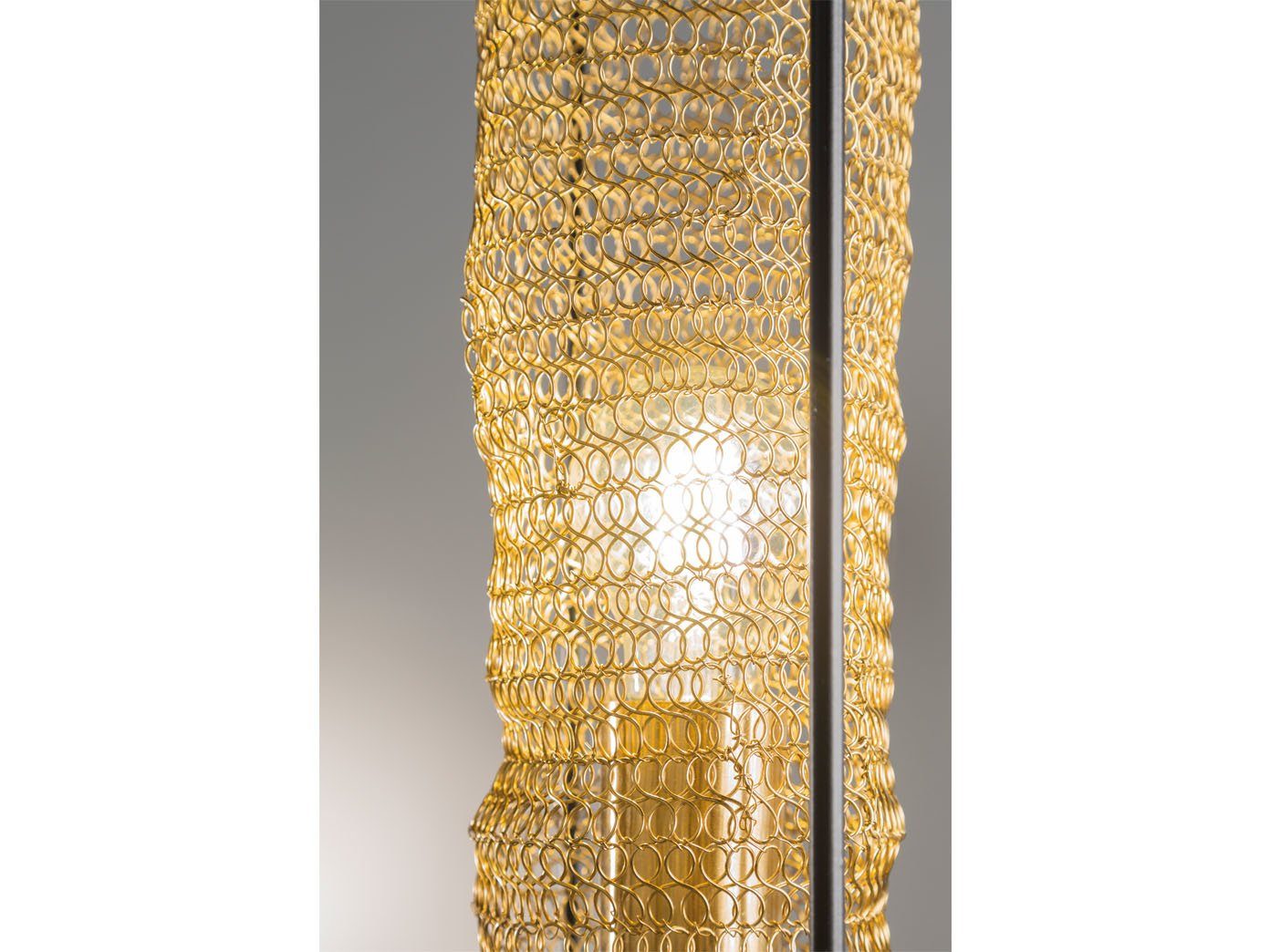 Höhe Gold-en, 36cm Warmweiß, Tischleuchte, Schwarz wechselbar, LED Draht-geflecht ausgefallen-e Design-er meineWunschleuchte mit LED
