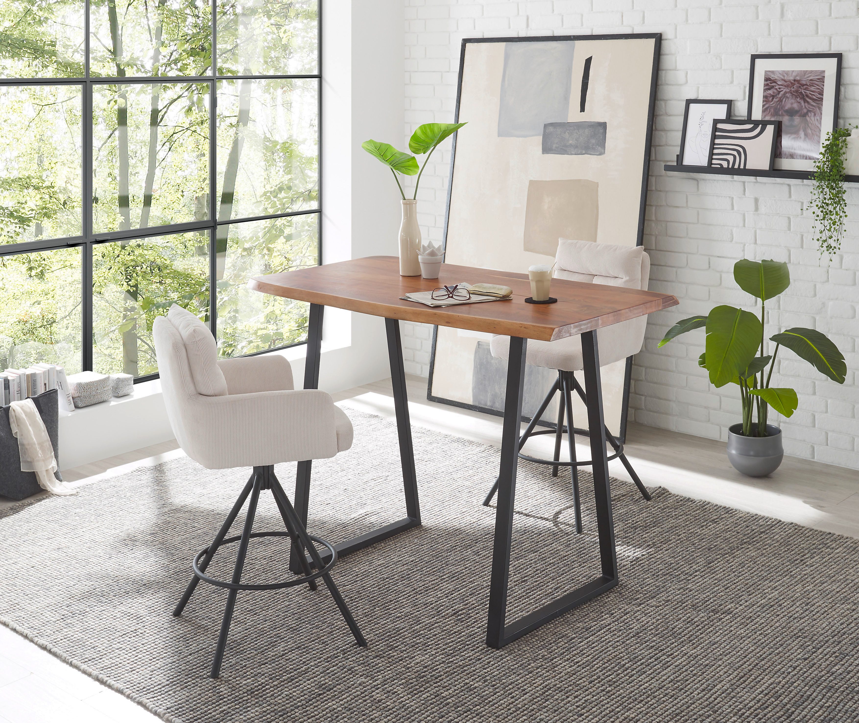 Stolkom Sp.z.o.o. Barhocker Sofia (Set, 2 St), Komfortsitzhöhe 70 cm, 180°drehbar Auto Return funktion