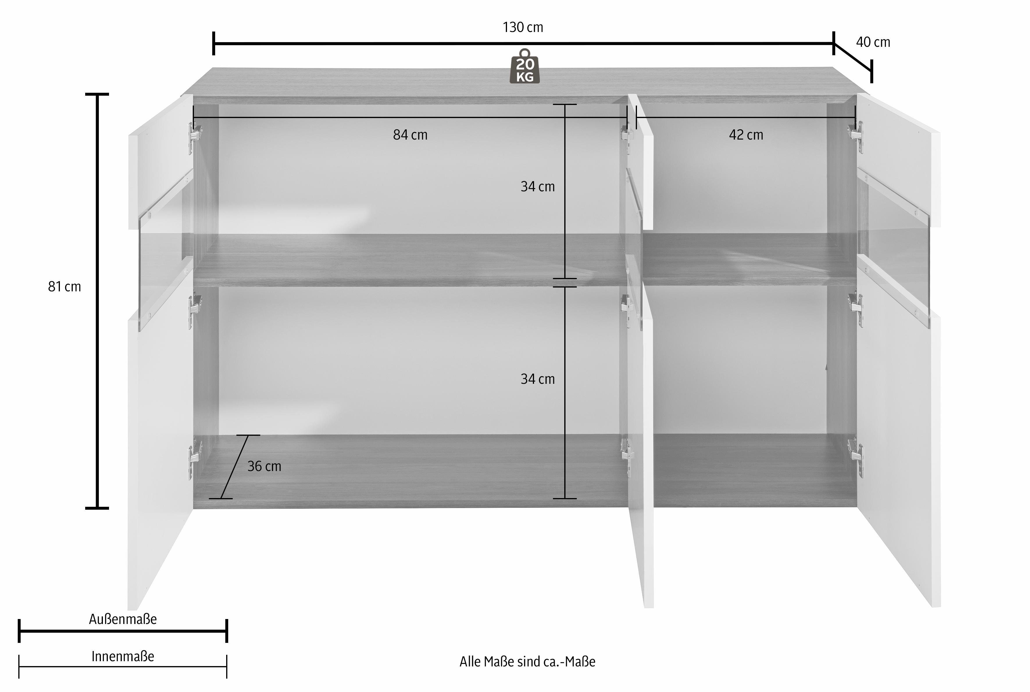 INOSIGN Sideboard, Kommode mit 3 Türen, günstig online kaufen