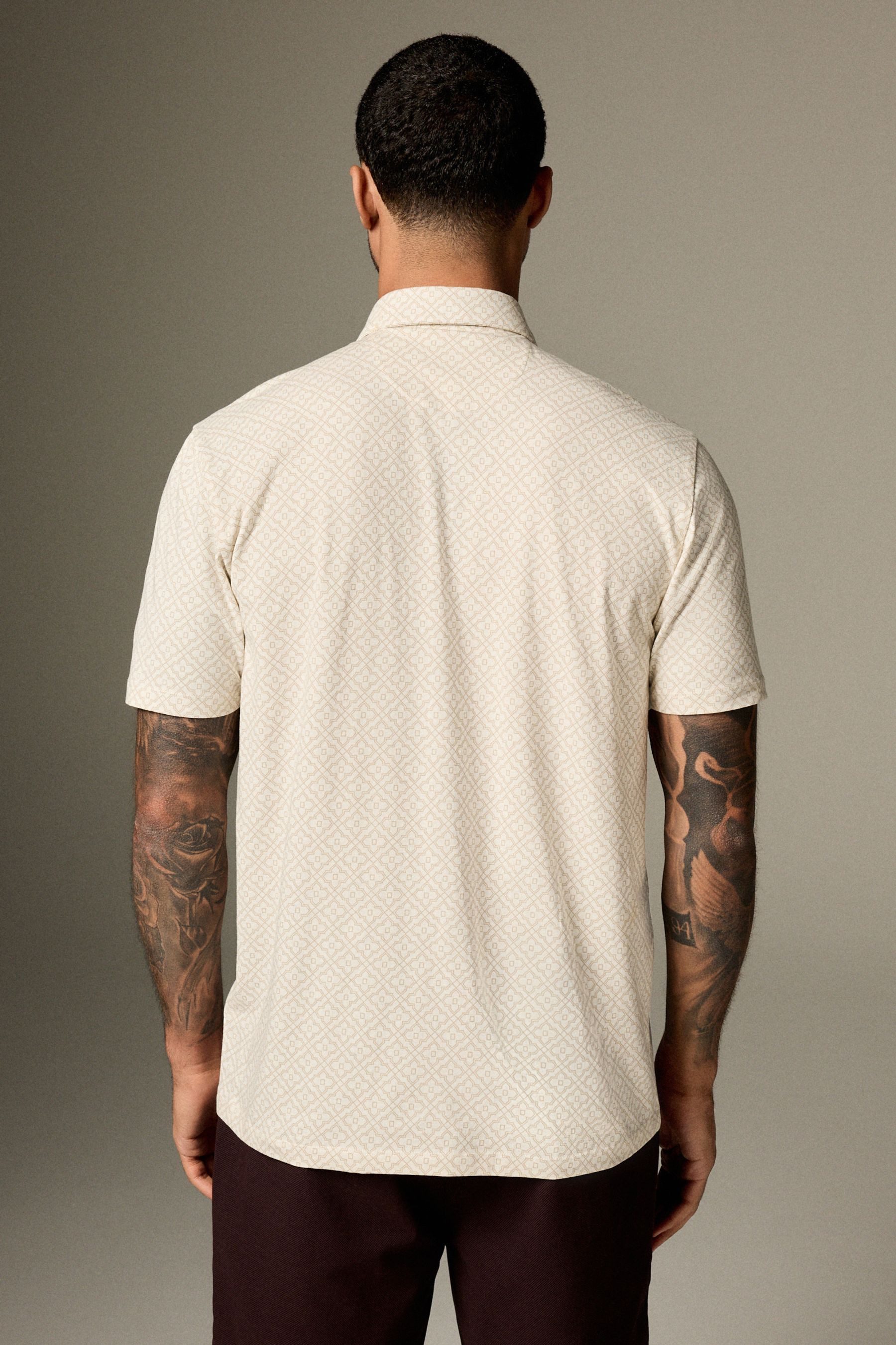 Next Poloshirt Polo-Shirt mit Geoprint (1-tlg) günstig online kaufen