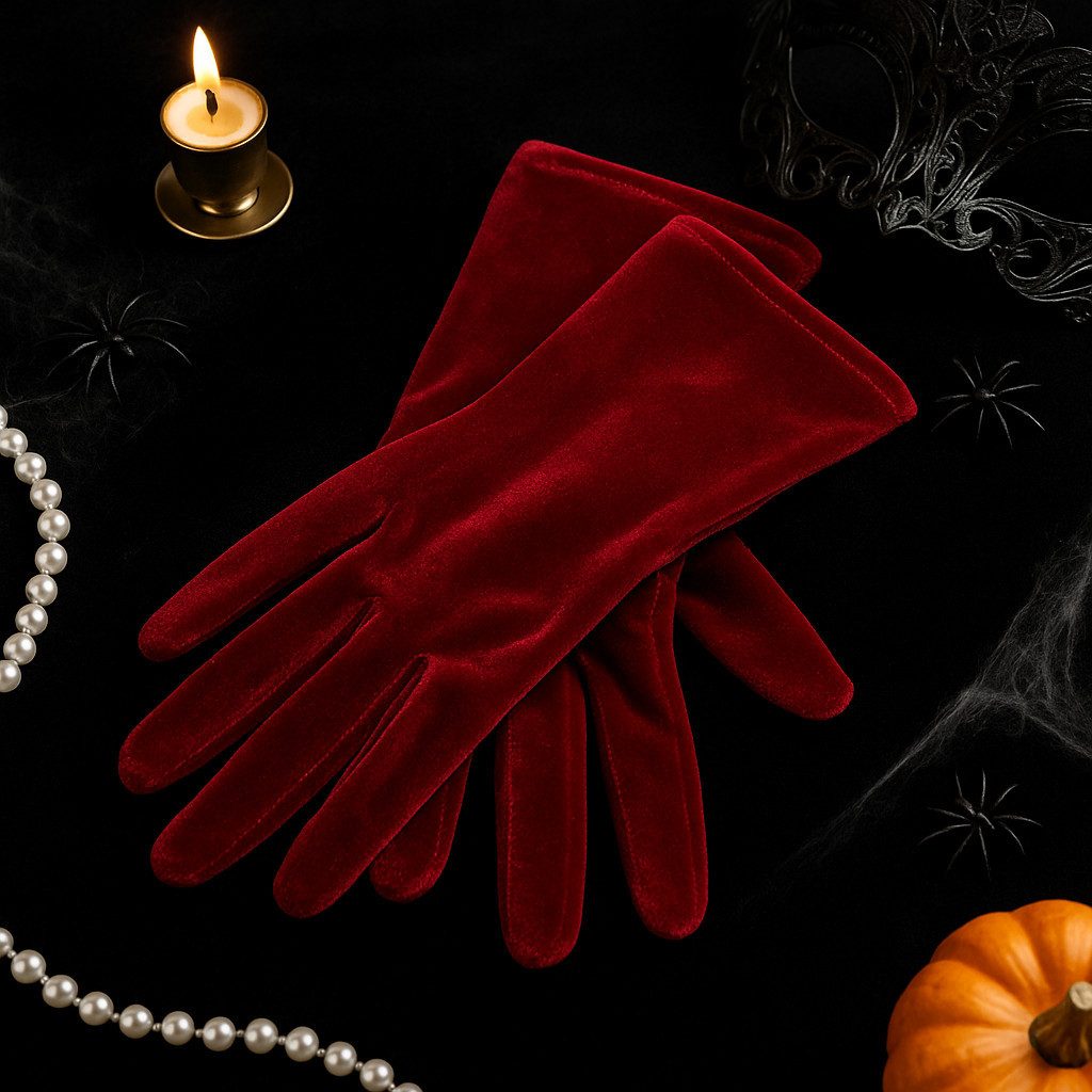 Fries Fleecehandschuhe Handschuhe rot kurz Samt-Optik Kostüm Zubehör Karneval & Halloween Elegant, auffällig, vielseitig