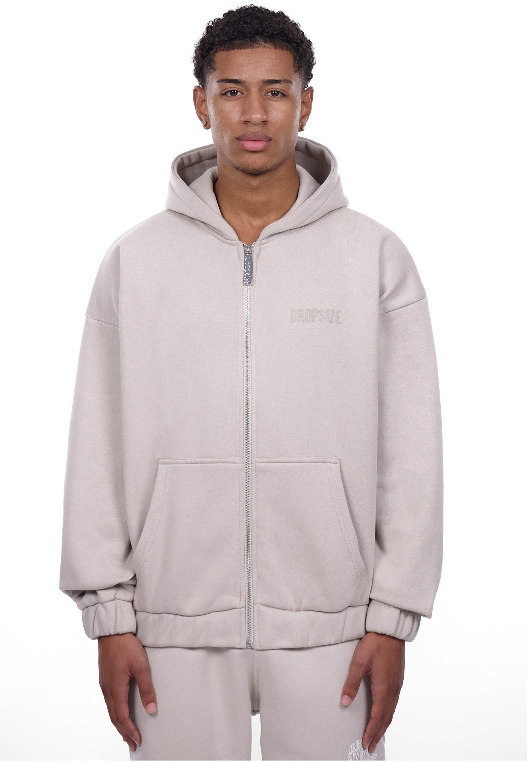 Dropsize Sweatjacke Dropsize SUPER HEAVY OVERSIZED HD-PRINT ZIP-HOODIE V2
