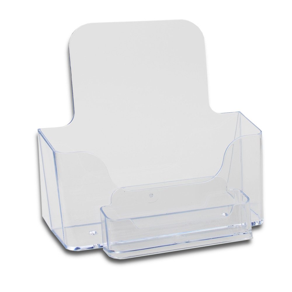 ogoPLUS Zeitungsständer DIN A5 Prospekthalter mit Visitenkartenständer, Pro günstig online kaufen