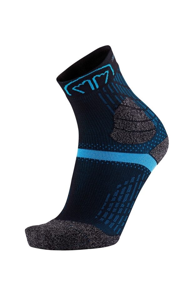 Laufsocken Trail Double - Trailrunning-Socken - Black/Turquoise