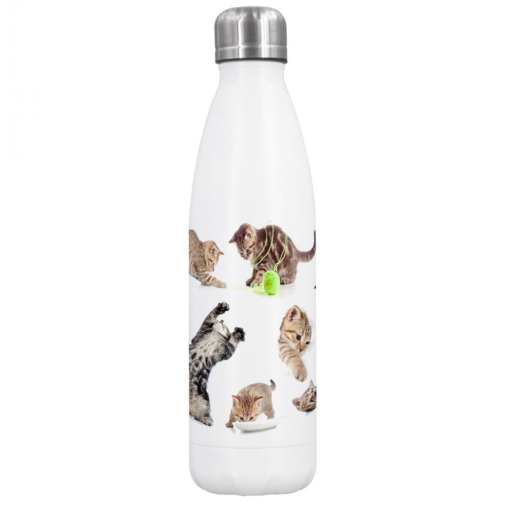 Trinkflasche Dora's Edelstahl Thermoflasche Katze 500ml