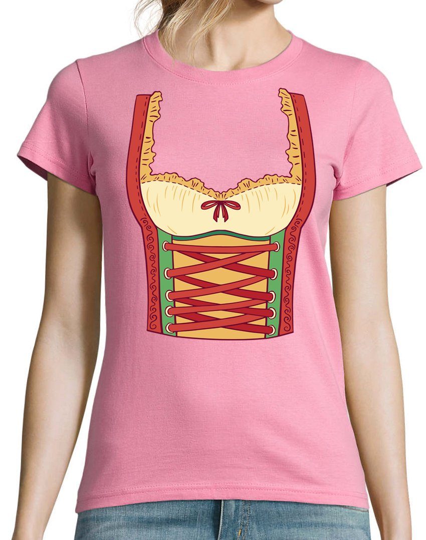 Youth Designz T-Shirt Dirndl Kostüm Damen T-Shirt mit trendigem Frontprint günstig online kaufen