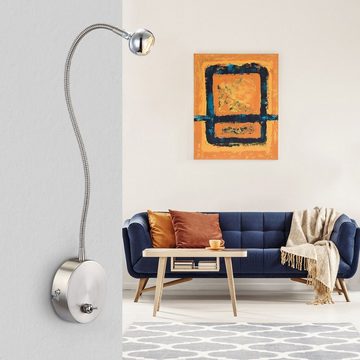 Globo Wandleuchte Wandleuchte Wandlampe Leselicht Wohnzimmer Schlafzimmer 24109W, Bett, LED fest integriert, Warmweiß, Esszimmer, Küche, Flur, Leselampe, Leseleuchte