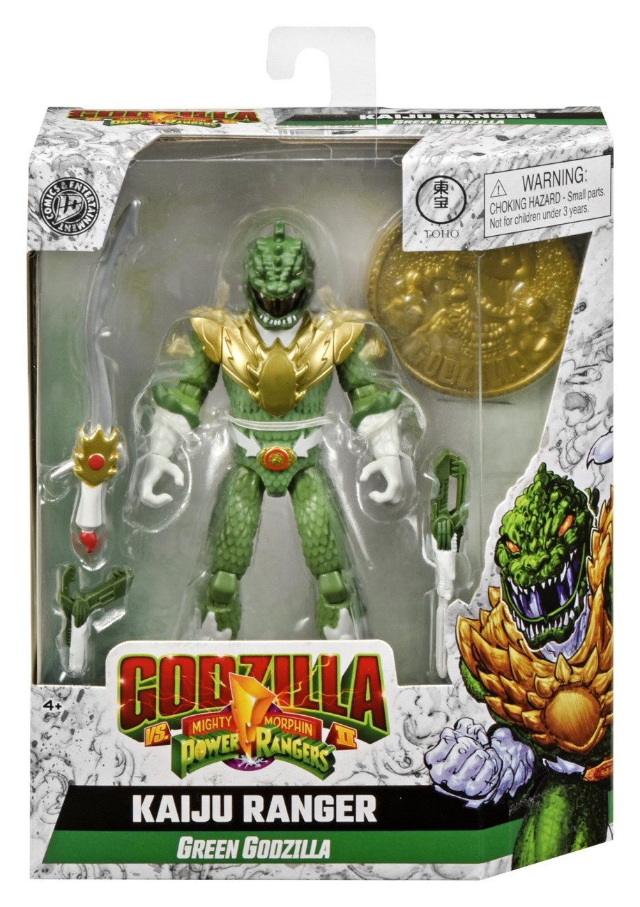 Playmates Actionfigur Power Rangers x Godzilla Actionfigur Green Godzilla