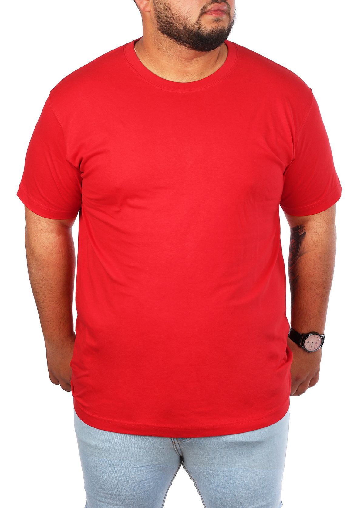 T-Shirt Herren Übergröße Basic big size optimierte moderne Passform