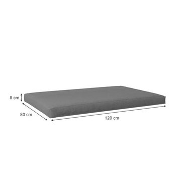 Vicco Palettenkissen Sitzkissen Palettenmöbel 120x80x15 Platte Grau