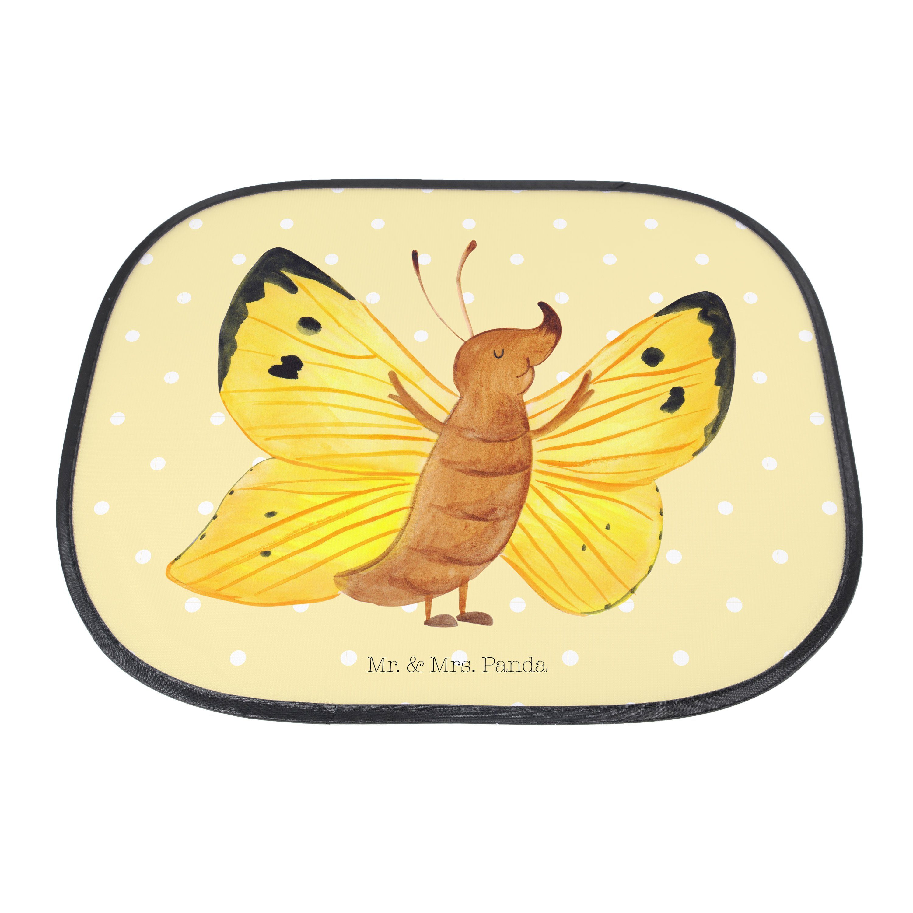 Sonnenschutz Seidenmatt Geschenk, - Zitronenfalter Schmetterling Sprüc, Gelb - Pastell Mrs. Mr. lustige & Panda,