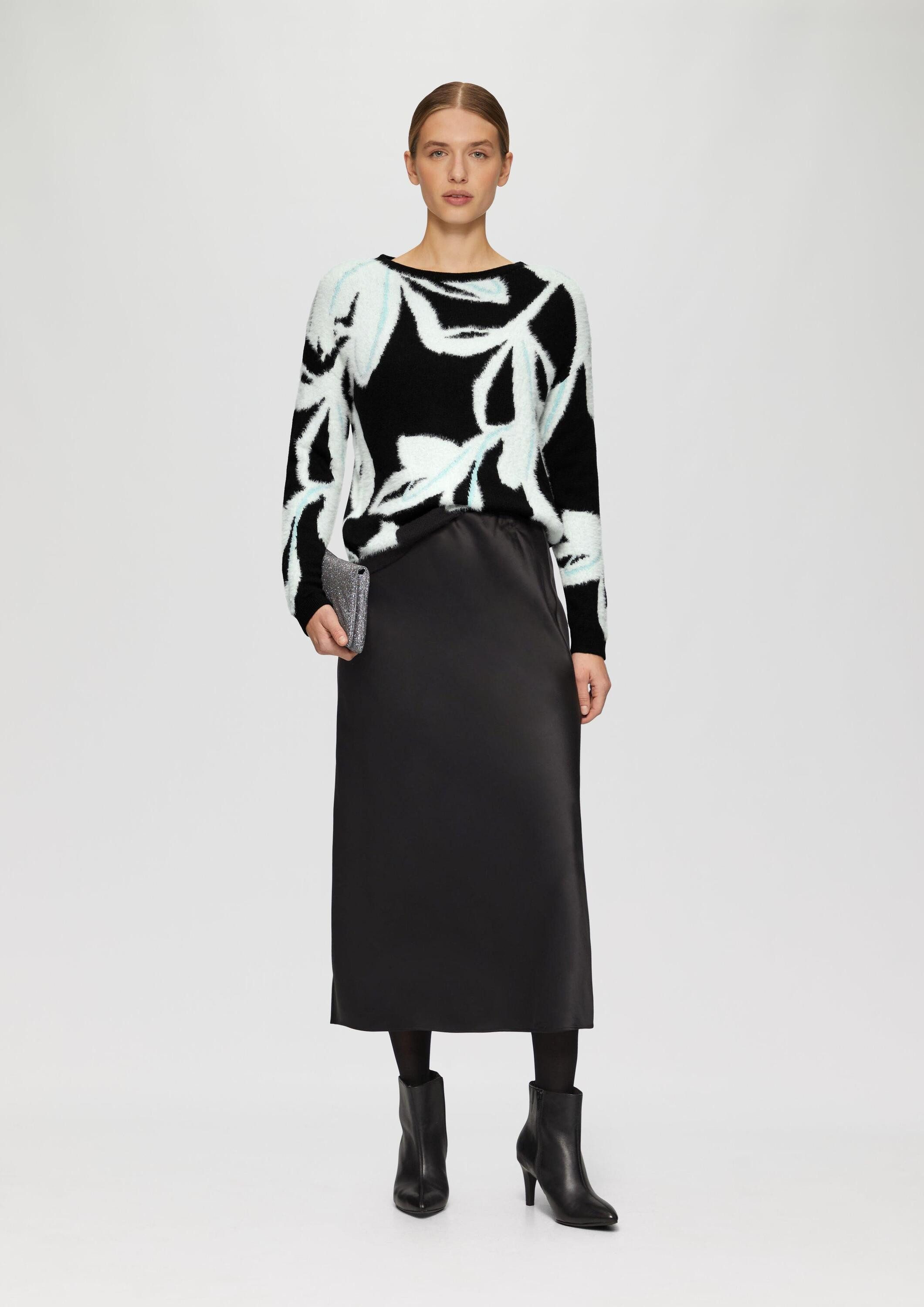 s.Oliver Longpullover Strickpullover Strickpullover mit Intarsienmuster