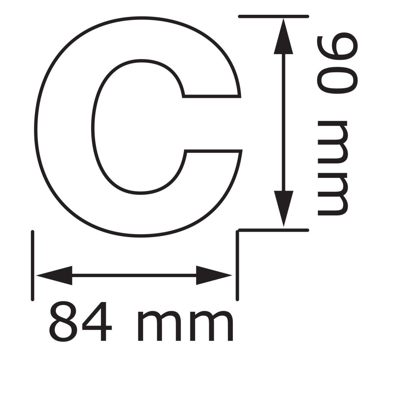 Thumbnail - Bravios Briefkasten Hausnummer ''c'' Edelstahl