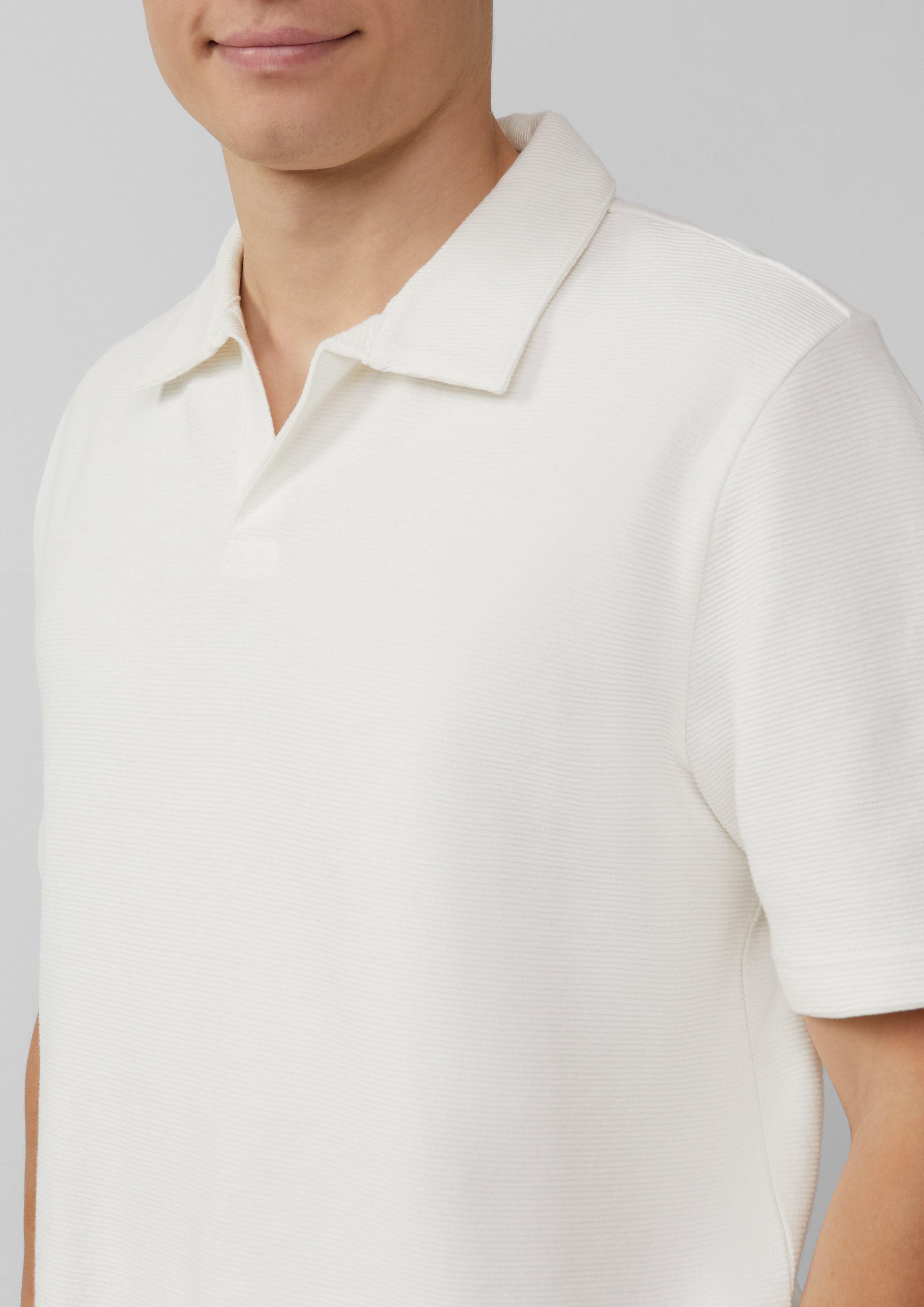 QS Kurzarmshirt T-Shirt mit offenem Polokragen günstig online kaufen