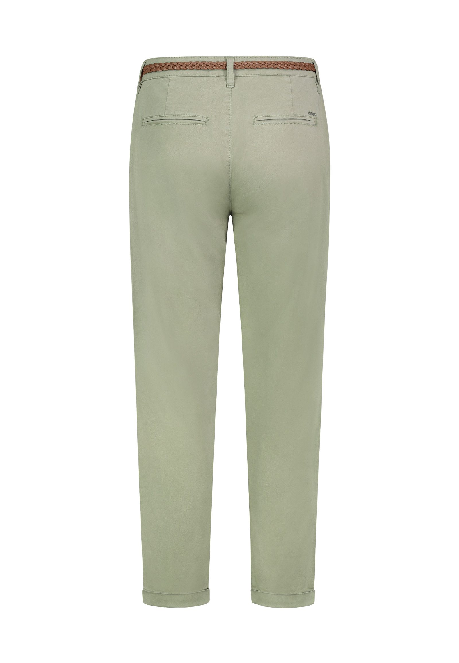 SUBLEVEL Stoffhose Damen Chino Hose mit Flechtgürtel Paspeltaschen, Flechtgürtel inklusive, Chino Hose