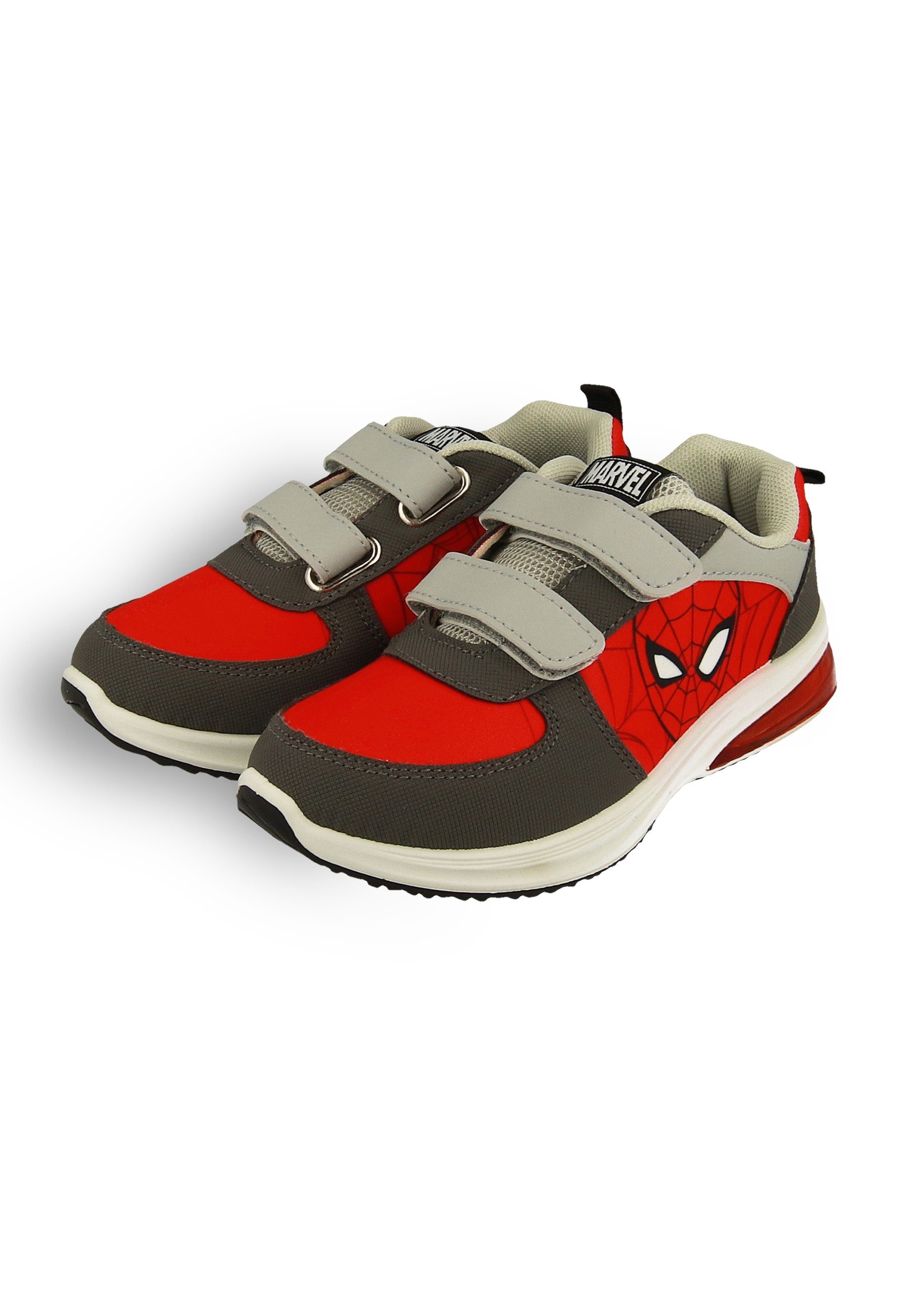 mit Ferse Sportschuhe und der LED-Lichtern Außensohle an Zuglasche Kids2Go Spiderman der Licht Sneaker in