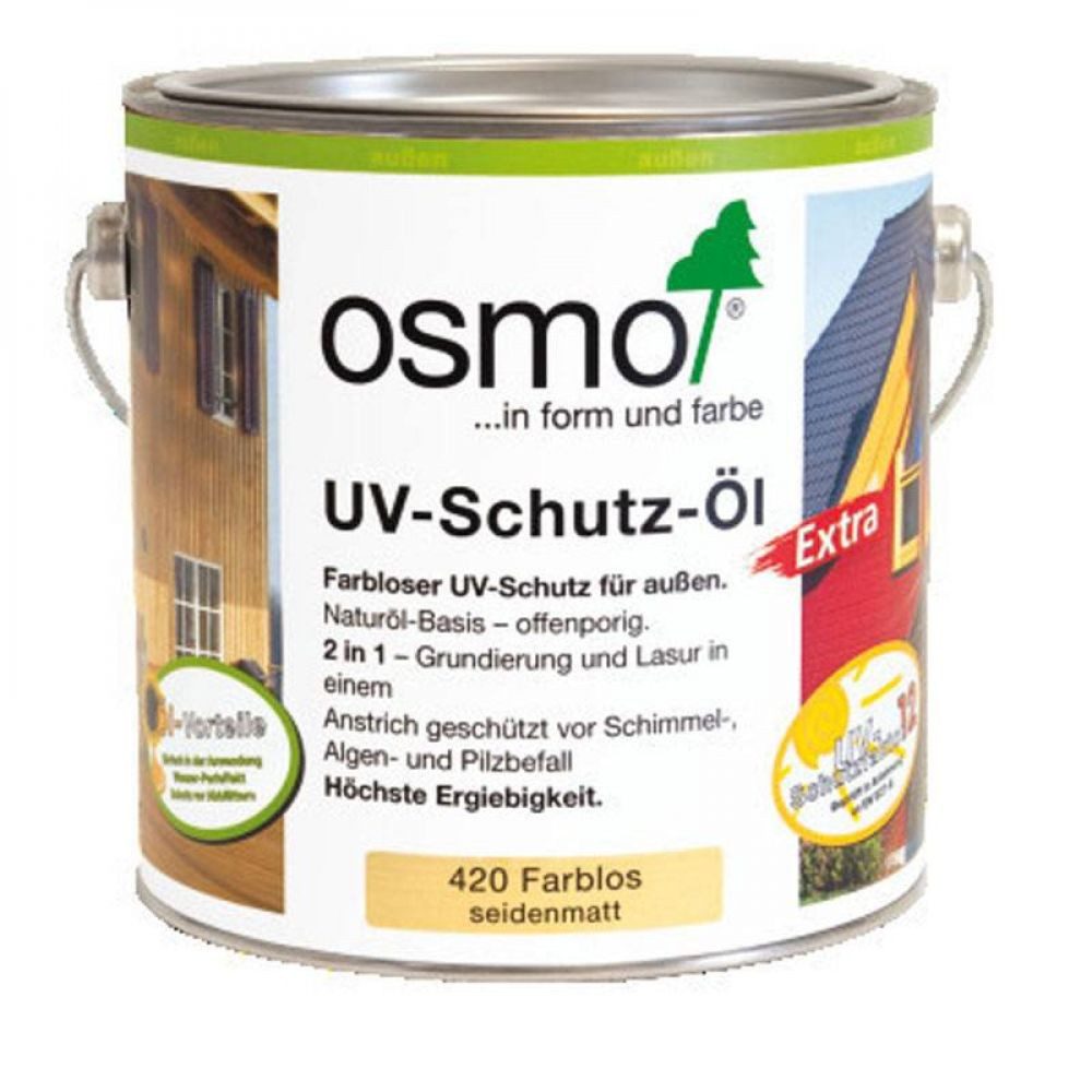 osmo Holzschutzlasur Osmo UV-Schutz-Öl Extra 2,5 ltr. 420 farblos seidenmatt