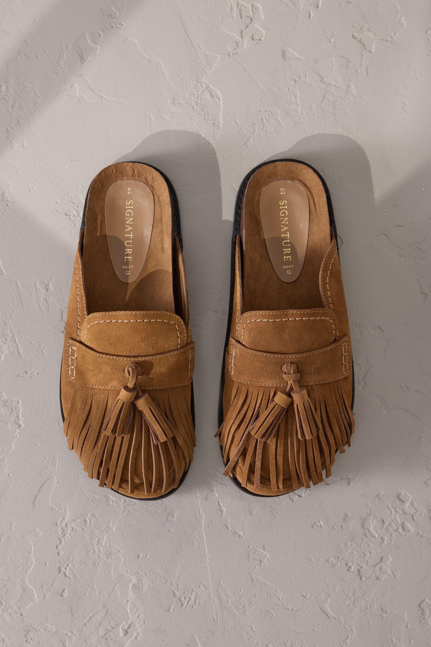 Next Signature Pantoletten aus Premium-Veloursleder Pantolette günstig online kaufen