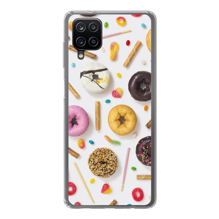 MuchoWow Handyhülle Donuts Süßigkeiten und Kekse Handyhülle Samsung Galaxy A12 Smartphone-Bumper Print Handy