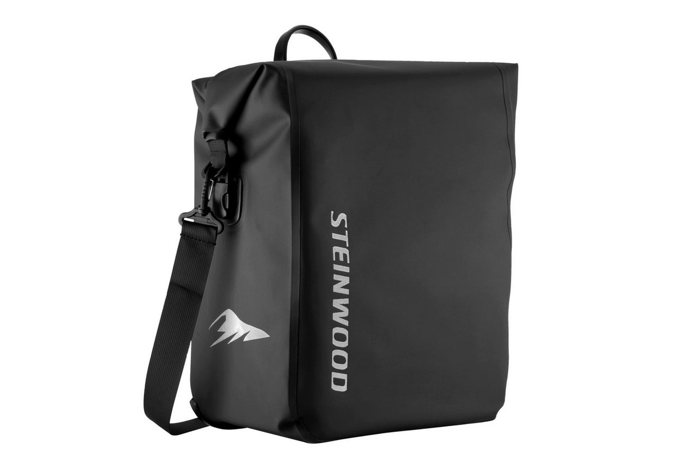 Steinwood Fahrradtasche für Gepäckträger 20 L, wasserdichte Rolltop Umhängetasche, Zubehör Ta…