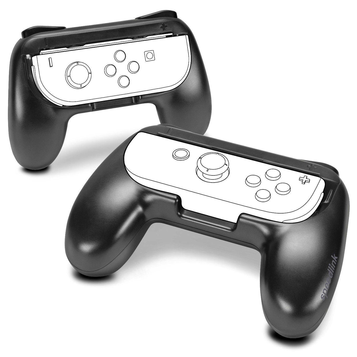 Speedlink 2x Grips Griff-Halterung Halter Controller (2 St., für Nintendo Switch Joy-Con Controller Ergonomisch)
