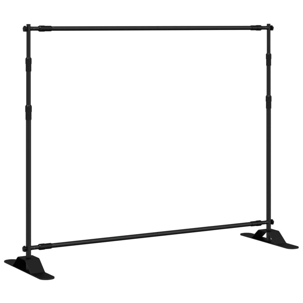 Fotohintergrund Hintergrundstative 2 Stk. Schwarz 254x243 cm Stahl