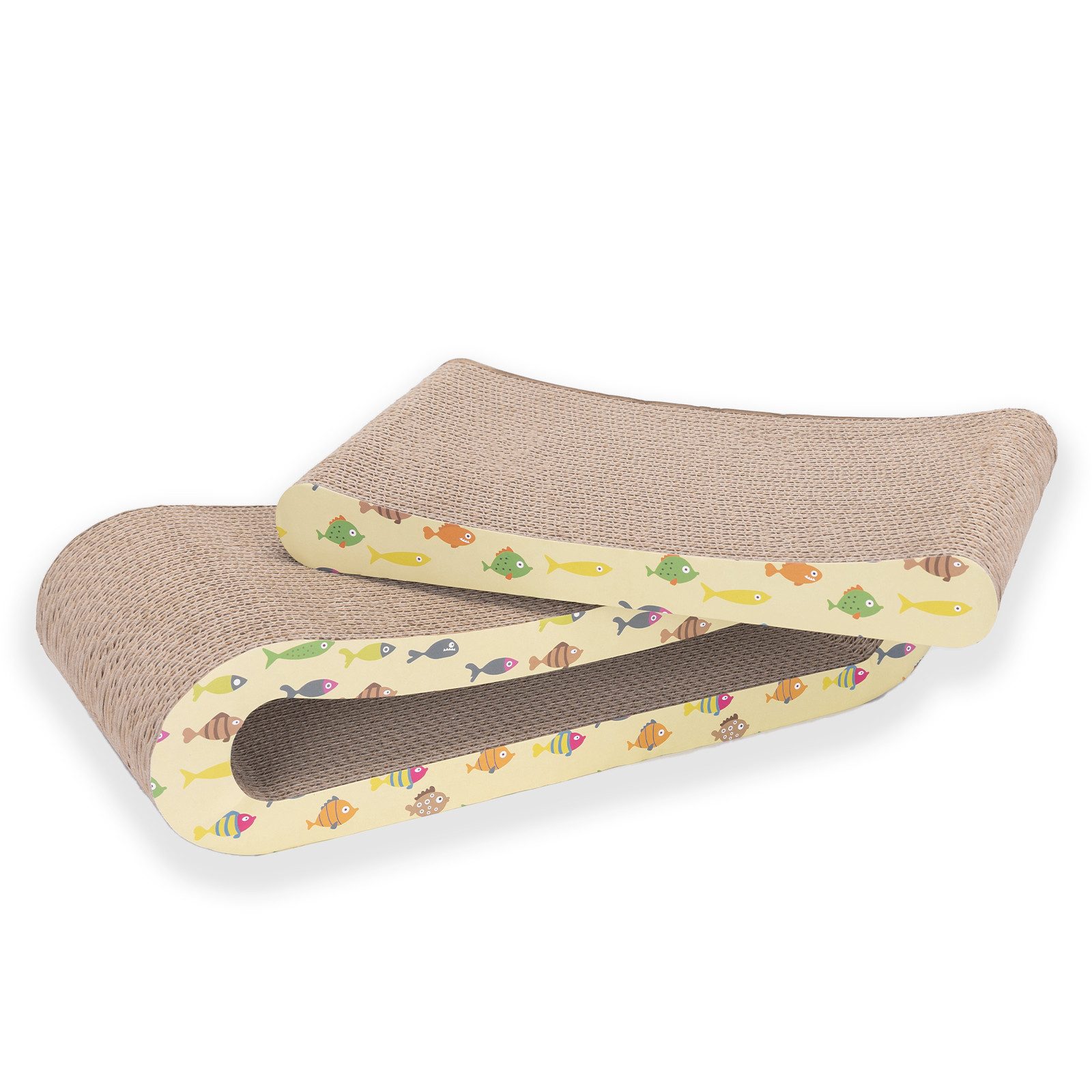 nobleza Kratzpappe Katze Kratzbrett Kratzpappe für Katzen 2 in 1 mit Katzenminze