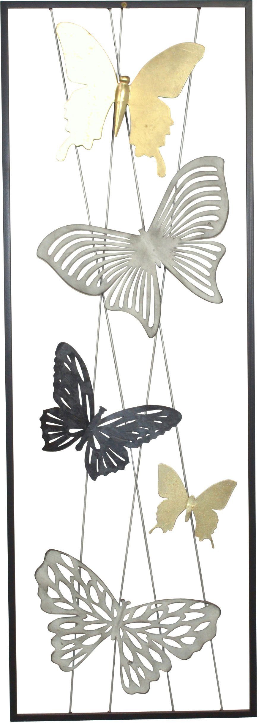 Wanddekoration Motiv Schmetterlinge LIVING AND HOFMANN Metall, Wanddekoobjekt, aus MORE