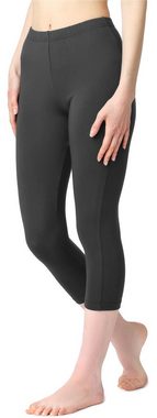 Bellivalini Leggings Damen 3/4 Capri Leggings aus Baumwolle BLV50-199 (1-tlg) elastischer Bund