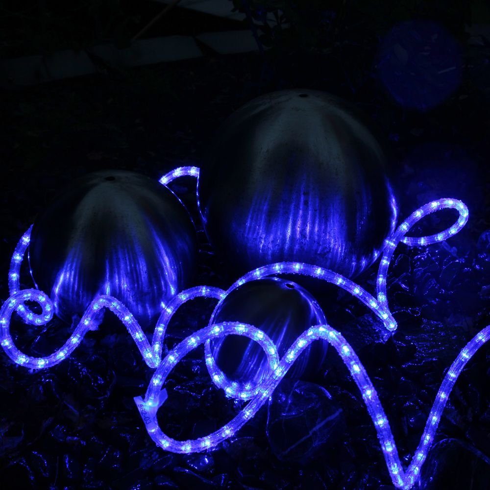 TRADING Rope warmweiss, Gartenleuchte Gartenleuchten Leuchtmittel enthalten: Light LED verbaut, Ja, Lichterschlauch LED, 6000mm, blau, STAR Angabe, keine Flex, fest