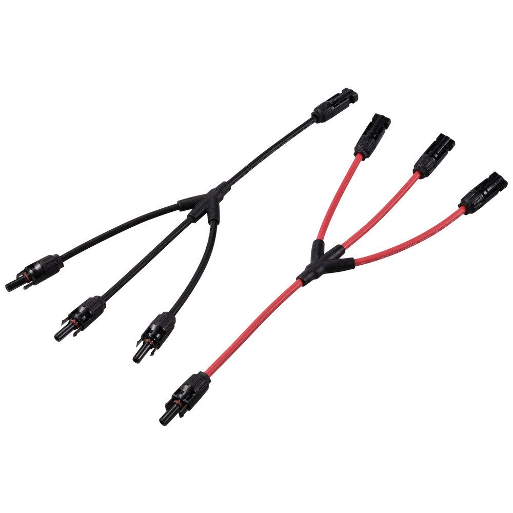 Thumbnail - TRU COMPONENTS Rundstecker Je 1x Verteiler Y Solarstecker Stecker auf 3x Buchse + Buchse auf 3x S, TC-12195664